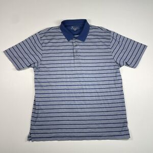 Jos. A. Bank Shirt Men 2XL Blue Stripe Short Sleeve Leadbetter Golf Polo Golfer