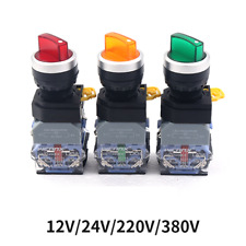 22mm Maintained Latching Selector Rotary Switch With LED Lights  2 / 3 Positions