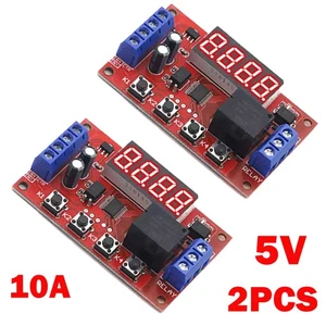 2x DC5V 10A Adjustable Time Delay Relay Module LED Digital Timers Control Switch - Picture 1 of 14