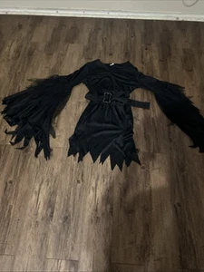 Spirit Halloween Gothic Witch Costume Adult SM/MD 4-8 Dress, Belt NO HAT - Picture 1 of 11