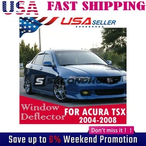FOR 04-08 ACURA TSX CL8 EURO-R JDM WINDOW VISOR SUN SHADE RAIN GUARD DEFLECTOR - Picture 1 of 6