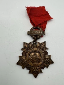 TIFFANY & CO New York NATIONAL GUARD MEDAL 10 Years Faithful Service 1234 Serial - Picture 1 of 5