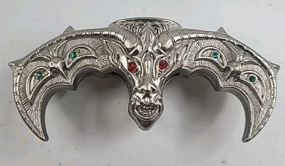 Evil Face Fantasia Cabo de Espada Detalhado Heavy Metal Olhos Vermelhos Incomum - Imagem 1 de 4