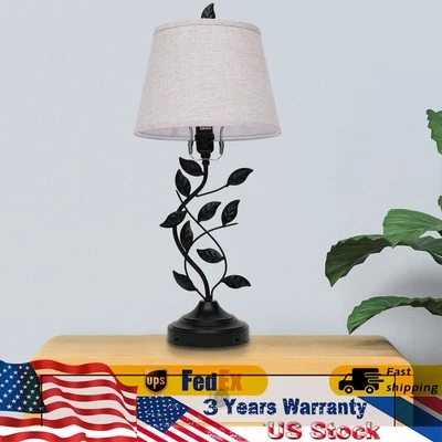 Elegante abajur de mesa E26 abajur de cabeceira abajur de mesa elegante com USB duplo - Imagem 1 de 4