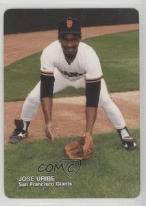 1989 Mother's Cookies San Francisco Giants Stadium Giveaway Jose Uribe #13