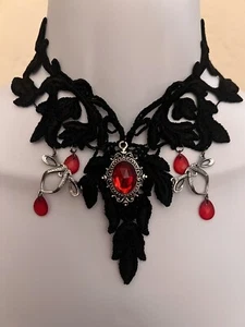 Gothic  Choker Necklace  “ Hallowed ” UNIQUE Piece From DarkSide Diva - Picture 1 of 5