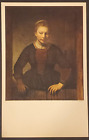 Young Girl at an Open Half Door Rembrandt National Gallery Vintage Postcard