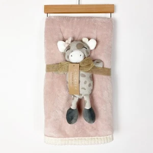 Conjunto de manta para bebé rosa jirafa garbanzo juguete de peluche regalo para bebé nuevo con etiquetas - Imagen 1 de 3
