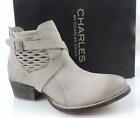 CHARLES by Charles David York Cutout Side Booties Taupe Washed Nubuck Size 8