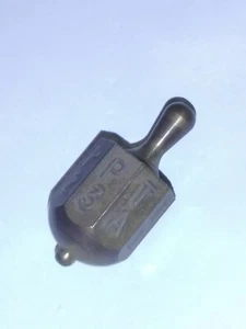 Antique Put and Take Game Brass Spinner Dreidel Gambling Top - Picture 1 of 7