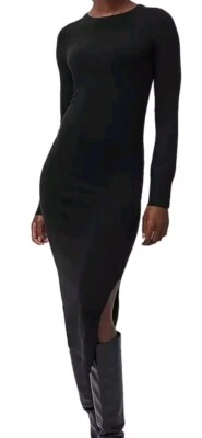 NWT$98 French Connection Womens Ribbed Trim Side Slit Mid Calf Sweaterdress XL - Image 1 of 4
