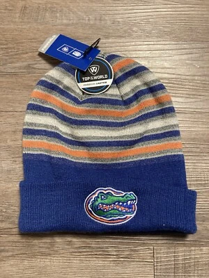 Florida Gators NCAA Knit Beanie Cap Hat Top of the World Logo New - Image 1 of 4