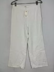 Billabong Womens Pants Size Large Linen On The Move Straight Leg High Rise NWT - Picture 1 of 10