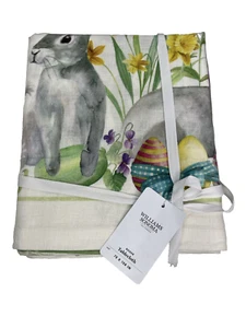 Williams Sonoma Roger Tablecloth 70”x 108” Spring Easter Bunny Colored Eggs - Picture 1 of 4