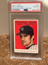 2004 Topps Cracker Jack Mike Mussina PSA 10 Sticker Yankees Insert Card LOW POP