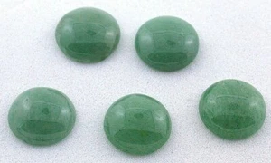 Four 10mm Round Green Aventurine Cab Cabochon Gemstone Gem GAC18GAR - Picture 1 of 2