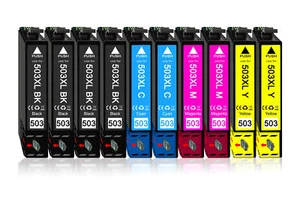 10 Druckerpatronen kompatibel mit Epson WorkForce WF-2965DWF - Afbeelding 1 van 10