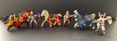 Papo Lote de 3 Figuras Caballeros Medievales Y 3 Caballos - 2001 Foto 1 de 4