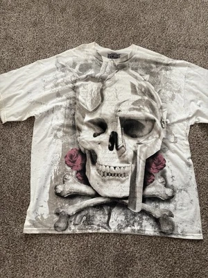 Camisa calavera Y2K MMA Elite punk gótica emo para hombre talla XXL Foto 1 de 4