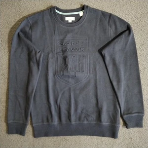 Gant X Le Mans Sweatshirt Kids 13-14 Years Navy Blue 24 Hours Debossed Embossed - Picture 1 of 15