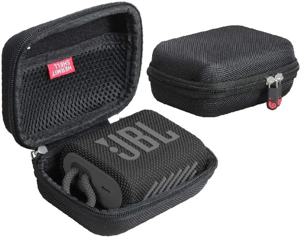 Hermitshell Hard Travel Case for JBL Go 3 Portable Bluetooth Speaker (Black)