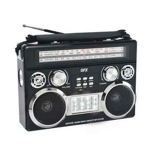 QFX R-333BT AM/FM/SW 3-Band Radio +Bluetooth +USB/SD/AUX/Disco Light +Flashlight - Picture 1 of 7