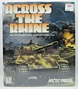 Vintage 1995 Across The Rhine IBM CD-ROM Game SEALED Big Box WWII Armored Combat - Picture 1 of 8