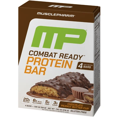 Barritas Proteicas Combat Ready, 20g de Proteína de Suero, Choc. Mantequilla de maní Foto 1 de 4