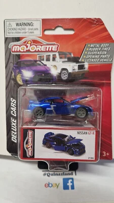 Majorette Deluxe car  Nissan gtr bleue  (NG07) - Photo 1/4