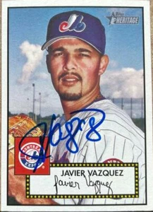 Javier Vazquez Autographed 2001 Topps Heritage #121 - Picture 1 of 1