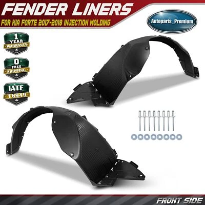 2x Forros de guardabarros interiores delanteros con espuma aislante para Kia Forte 2017-2018 sedán Foto 1 de 4