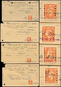 GB KG6 COMMERCIAL OVERPRINTS +VARIETIES LIVERPOOL LONDON + GLOBE 1944-50 4 ITEMS - Picture 1 of 1