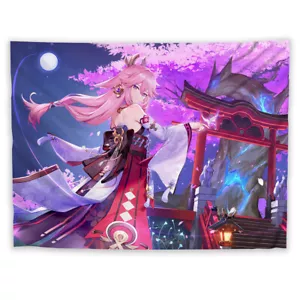 Genshin Impact Yae Miko Tapiz Arte de Pared Póster Colgante Sofá Cubierta de Mesa - Imagen 1 de 8