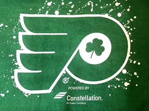 2 Philadelphia Flyers GREEN Clover Irish St. Patty's Day RALLY Towel Hockey - Picture 1 of 6