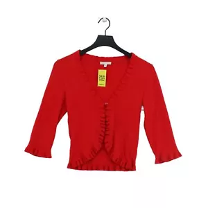 Kookai Women's Cardigan S Red Viscose with Polyester V-Neck Cardigan - Picture 1 of 5
