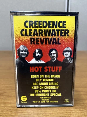 RARE VINTAGE ORIGINAL 1987 CREEDENCE CLEARWATER REVIVAL HOT STUFF CASSETTE TAPE - Image 1 of 4
