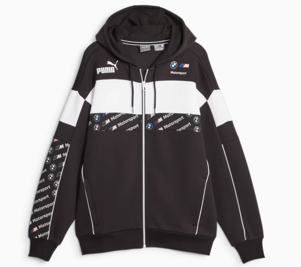 Puma Men's BMW Motorsport SDS Hooded Sweat Jacket Black Size S 621866-01