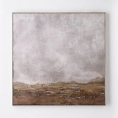 Thresold 36" Framed Wall Canvas - Beige