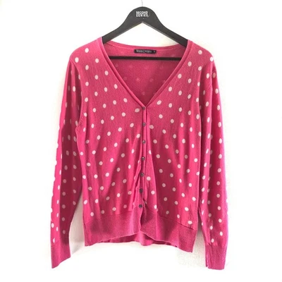 Cárdigan Woolovers M wms cuello en V rosa manchado lunqueado mezcla seda/algodón Foto 1 de 4