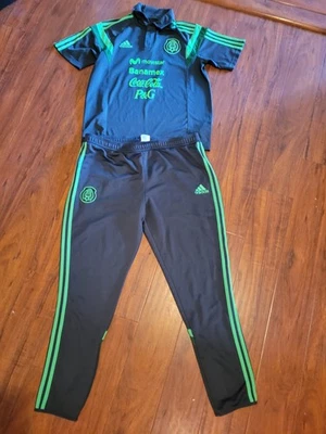 ADIDAS MEXICO NATIONAL SOCCER TEAM PANTS XL Polo SZ Large World CUP Team Issued - Image 1 of 4