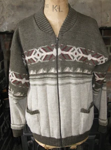 Vintage Greenwoods Cardigan Alpaca Wool Knit Zipped Jumper MachineWash Soprano M - Picture 1 of 7