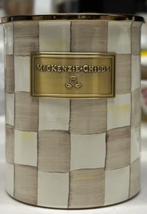MacKenzie-Childs Mokka Check Medium Kanister (NEU, OHNE DECKEL) - Bild 1 von 3