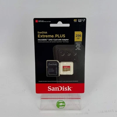 New Sandisk Extreme Plus MicroSDXC UHS-I Card with Adapter 256gb