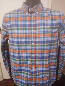 NWT Ralph Lauren Shirt Boys Youth XL 18-20 Orange Green Performance SS Pony - Picture 1 of 13
