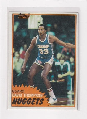Bonita tarjeta 1981-82 Topps #12 David Thompson Foto 1 de 2