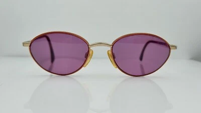 Vintage Vogue VO3145 Brown Gold Metal Oval Sunglasses FRAMES ONLY Italy - Image 1 of 4