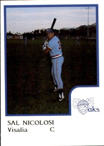 1986 Visalia Oaks ProCards 13 Sal Nicolosi Pittsburg California CA Baseball Card