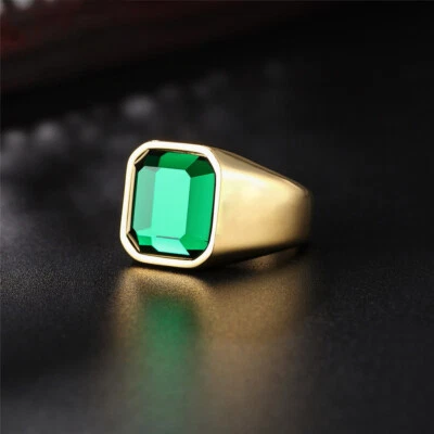 男式图章戒指不锈钢婚礼承诺 Anillos De Hombre 声明 — 第 1/4 张图片