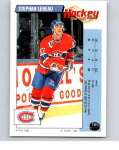 1992-93 Panini Stickers Hockey  #151 Stephan Lebeau  Montreal Canadiens V82760