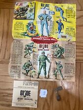 Vintage GI Joe Equipment Catalog, Army Manual, and dog tag